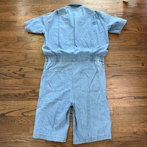 ASOS Romper Blue Chambray One Piece Romper Size 32 Tall - Picture 3 of 5